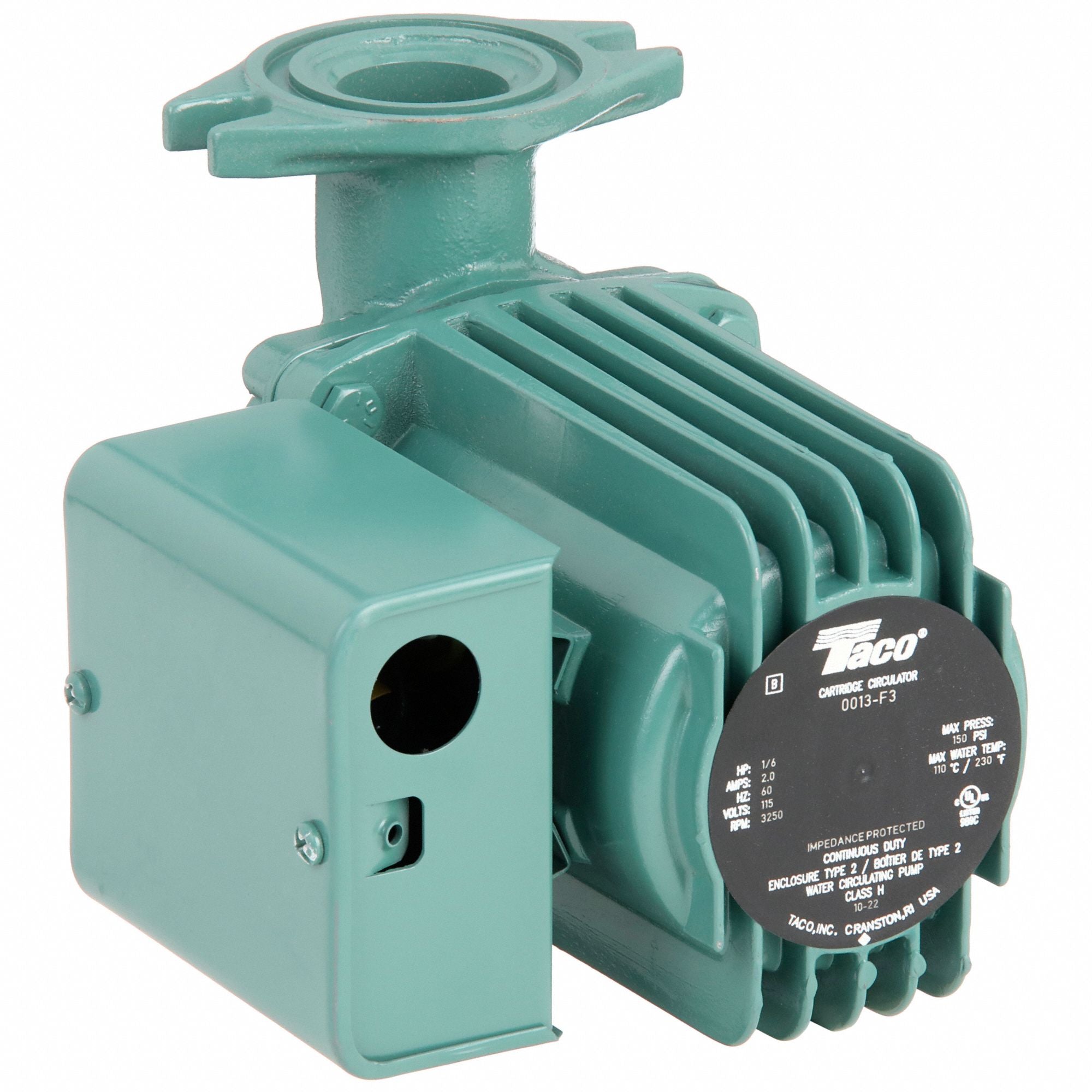 TACO 0013F3 Hydronic Circulating Pump Flanged 1/6HP