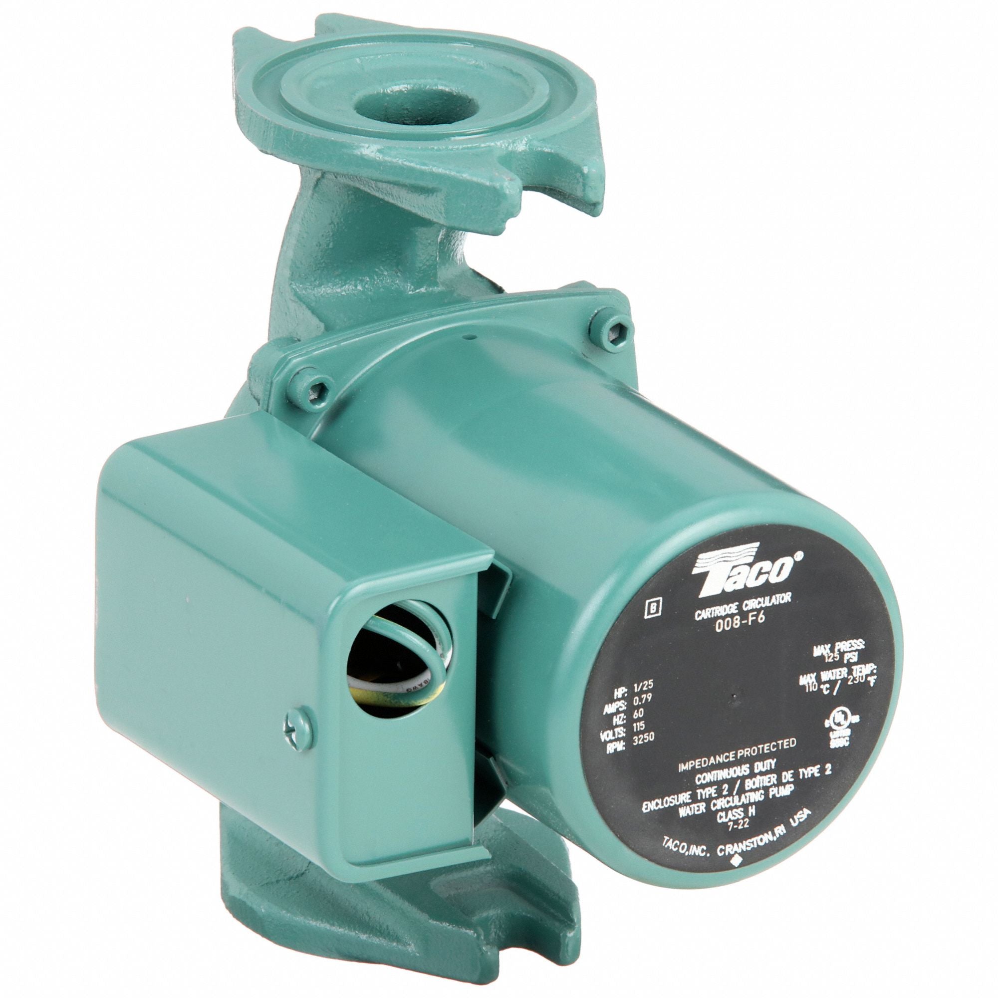 TACO 008F6 Hydronic Circulating Pump Flanged 1/25HP