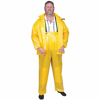 CONDOR 4PCK6 D2294 Rain Bib Overall Unrated Yellow S