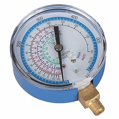 DAYTON 4PDK6 Gauge 2-3/4 In Dia Low Side Blue 600 psi