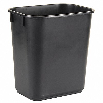 GRAINGER 4PGN2 D2128 Wastebasket Rectangular 3-1/2 gal Black