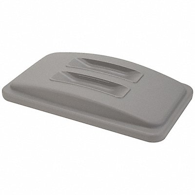GRAINGER 4PGU2 Garbage Can Top Flat Snap-On Closure Grey
