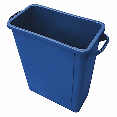 GRAINGER 4PGU7 D2104 Waste Receptacle Rectangular 16 gal Blue