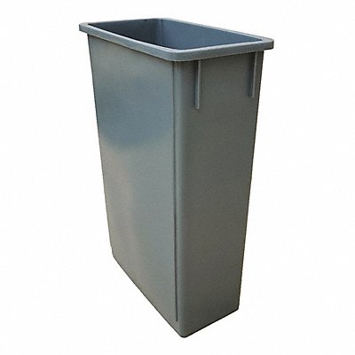 GRAINGER 4PGU8 D2105 Garbage Can Rectangular 23 gal Grey