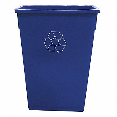 TOUGH GUY 4PGU9 Garbage Can Rectangular 23 gal Blue