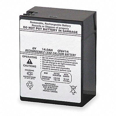 LITHONIA LIGHTING ELB0614 Battery 6V 168hr 6-1/8in Threaded