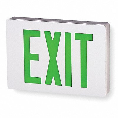 LITHONIA LIGHTING LESW2GELN Exit Sign Alum Wht 11 3/8in 2W