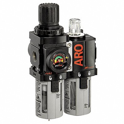 ARO C38231610 FRL 2 pcs 3/8 NPT 5 micron 71 cfm