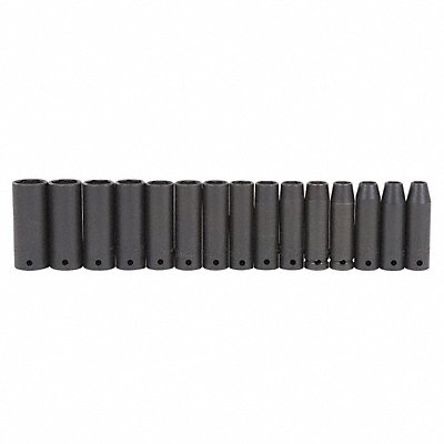 PROTO J74217 Impact Socket Set Steel Black Oxide 10 to 24 mm