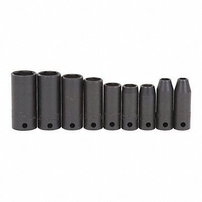 PROTO J72117 Impact Socket Set Steel Black Oxide 1/4 to 3/4 in