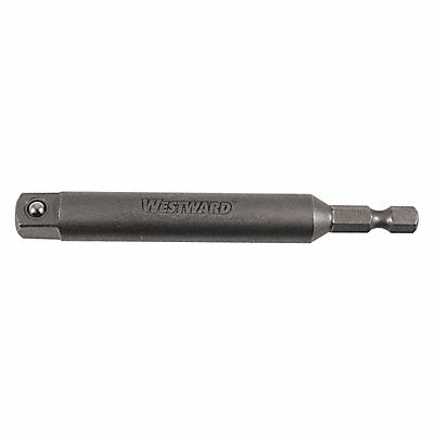 WESTWARD 4PRJ2 Impact Socket Adaptor Steel Natural 1/4 in