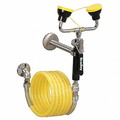 BRADLEY S1944011ABC Dual Head Drench Hose Wall Mount 12 ft.