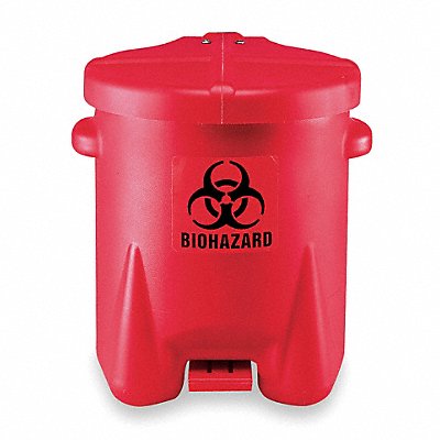 EAGLE 943BIO Biohazard Step On Waste Container 6 gal.