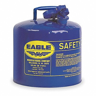 EAGLE UI50SB Type I Safety Can 5 gal Blue 13-1/2In H