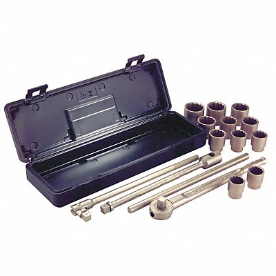 AMPCO W291 Socket Wrench St Cpr Plated 6Pt 1 5/16-2 in