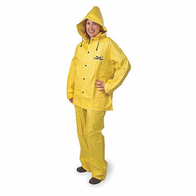 CONDOR 4T227 D2286 Rain Suit Jacket/Bib Unrated Yellow XL