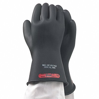 SALISBURY E011B10H Elec Insulating Gloves Type I 10-1/2 PR1