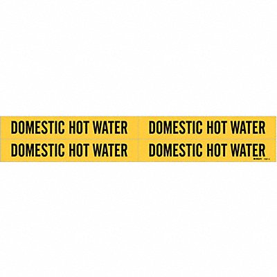 BRADY 70874 Pipe Marker Domestic Hot Water