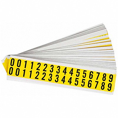 BRADY 3420KIT Numbers Label Kit 0 Thru 9 25 Cards PK25