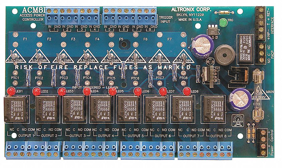 ALTRONIX ACM8CB Access Power Controller 8 PTC Trigger