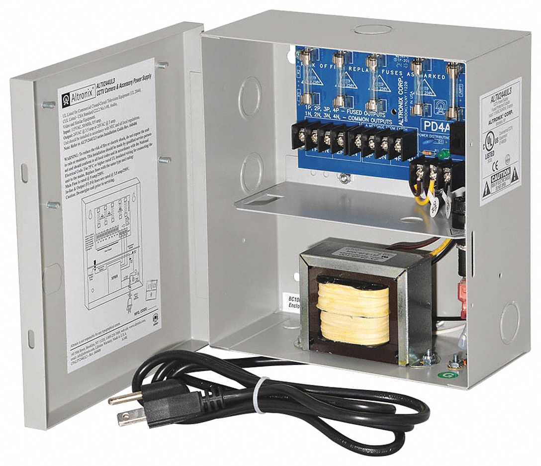 ALTRONIX ALTV244UL3 Power Supply 4 Fuse 24Vac @ 3.5A