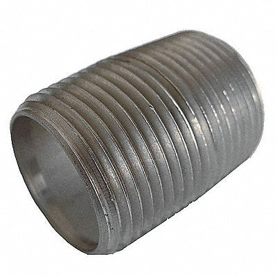 GRAINGER E4BND01 Close Nipple 1/2 In Fully Thrd 304