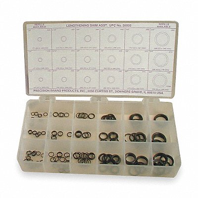 PRECISION BRAND 26005 Lengthening Shim Assortment 270 pcs Steel
