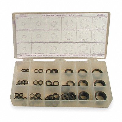 PRECISION BRAND 26010 Shortening Shim Assortment 270 pcs Steel