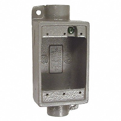 HUBBELL KILLARK FSC2 Weatherproof Box 6.38 L 3/4 Hub Alum