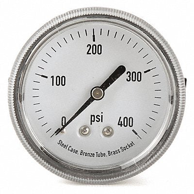 GRAINGER 4UA27 Panel Mount Gauge U Clamp 2 1/2In 400psi