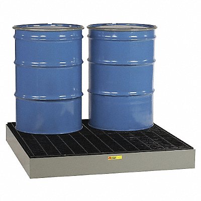 LITTLE GIANT SSB5151 Drum Spill Containment Grey 4 Drum 66 Gal.