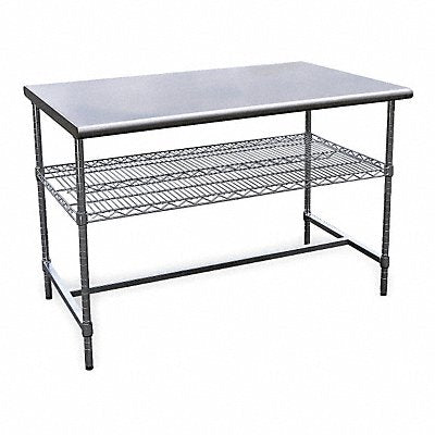GRAINGER 4UEN1 K8326 Fixed Work Table SS 60 W 30 D