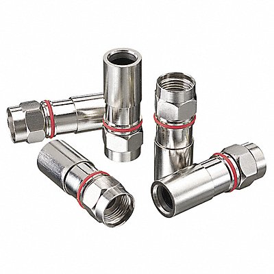 POWER FIRST 4UJL4 Coaxial Connector RG59 Reg/Tri/Quad PK50