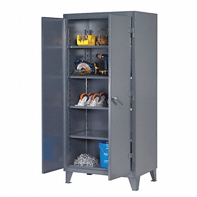 STRONG HOLD 66244 Storage Cabinet 72 x72 x24 Dark Grey 4 Shelves