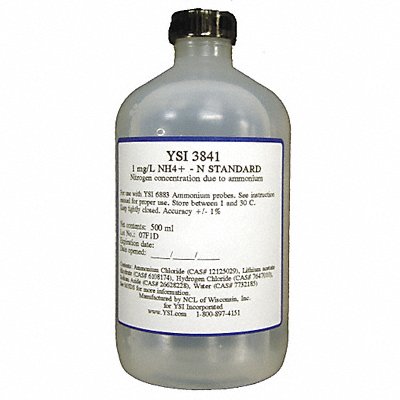 YSI 3842 Cal Solution Ammonium 10 mg/L 500 mL
