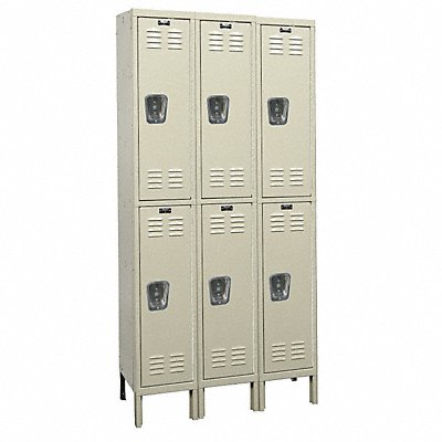 HALLOWELL U32582GAPT Wardrobe Locker 2x3Locker Tan 78 x36 x15 Assm
