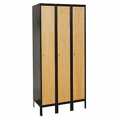 HALLOWELL UW32881AMEW Locker 1x3Locker Natrl/Blk 78 x36 x18 Assm