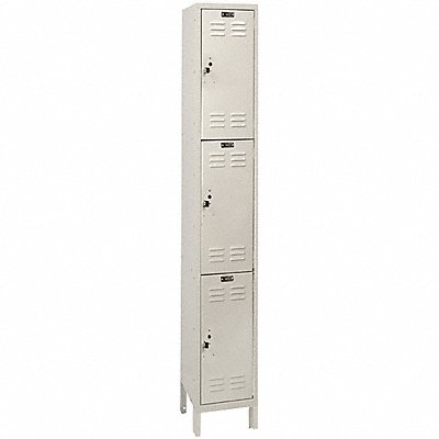 GRAINGER 4VFJ9 Wardrobe Locker 3x1Locker Tan 78 x12 x18 Assm