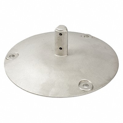 BRADY 86339 Sign Post Base Silver Aluminum