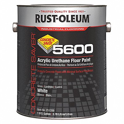 RUST-OLEUM 251289 H7195 Floor Paint White 1 gal Can