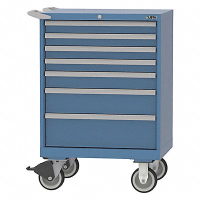 LISTA XSST07500701M Modular Drawer Cabinet 41-1/2 H 7 Drwr Bright Blue