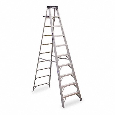 WERNER 310 Stepladder Aluminum 10 ft H 300 lb Cap.