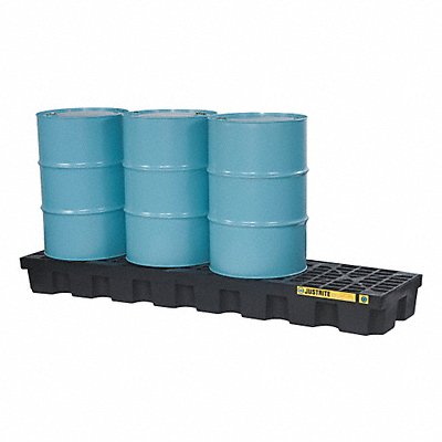 JUSTRITE 28631 Drum Spill Containment Pallet 4 Drum 5k lb.