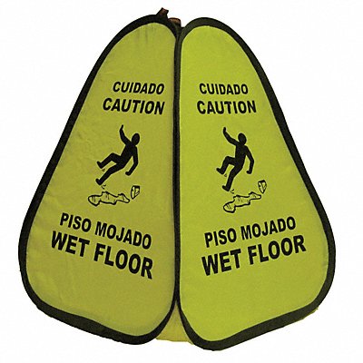 NOVUS PRODUCTS PC16WF Safety Cone Yellow Cloth 16 in H