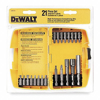 DEWALT DW2161 Screwdriver Bit Set 21 Pieces 1/4 Shank