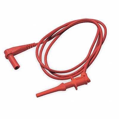 GRAINGER 4WRD3 Hook Clip Test Leads Length 40 In Red