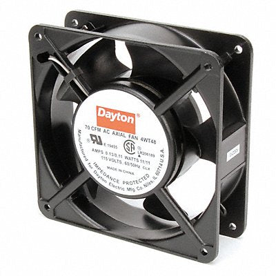 DAYTON 4WT48 Axial Fan Square 4-11/16 H 70/76 CFM