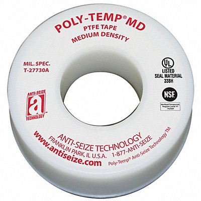 ANTI-SEIZE TECHNOLOGY 16035 Thread Sealant Tape 1/2 W White
