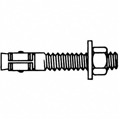 GRAINGER TRBWS5870GR55 Wedge Anchor 5/8 -11 Steel 5/8 in PK55