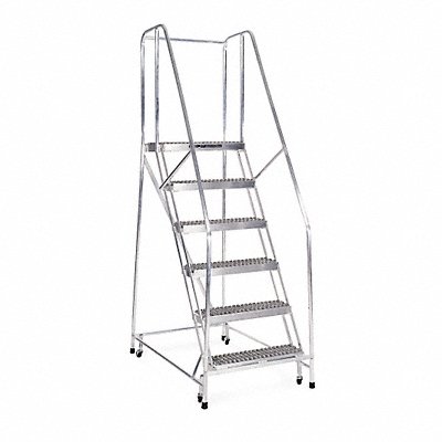 COTTERMAN A8R2630A3B3C50P6 Rolling Ladder Welded Handrail Platform 80In H